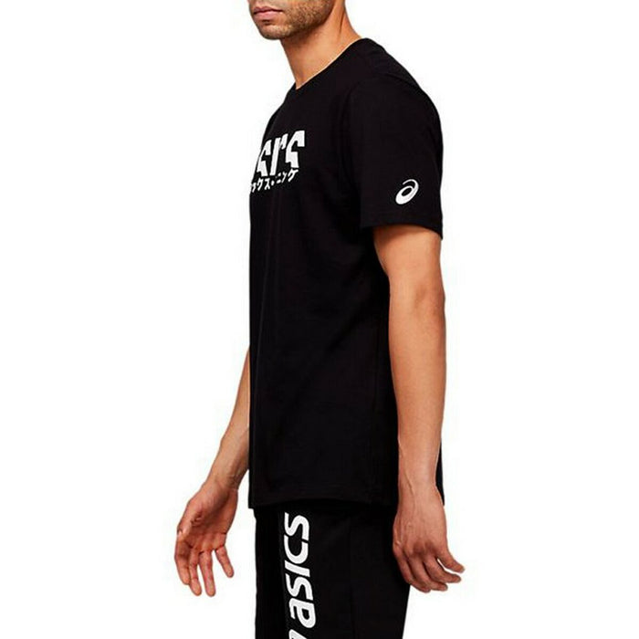 Tricou cu Mânecă Scurtă Bărbați Asics Katakana Negru