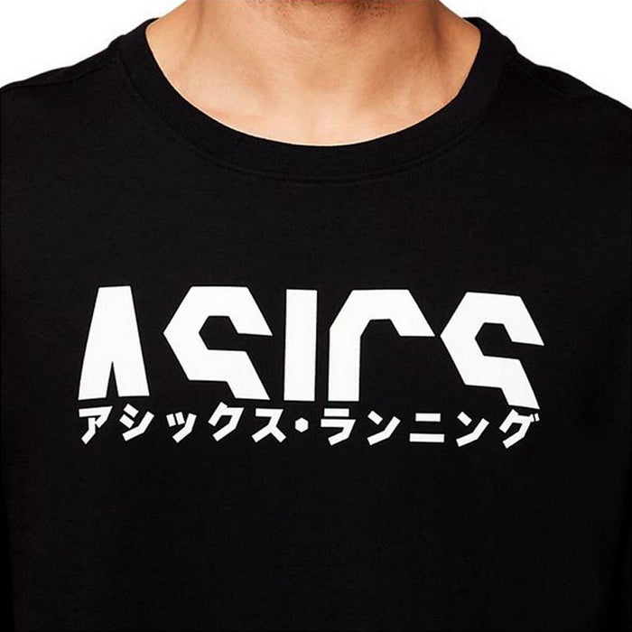 Tricou cu Mânecă Scurtă Bărbați Asics Katakana Negru