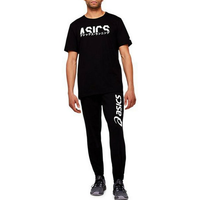 Tricou cu Mânecă Scurtă Bărbați Asics Katakana Negru