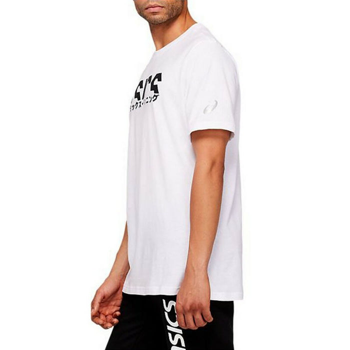 Tricou cu Mânecă Scurtă Bărbați Asics Katakana Alb