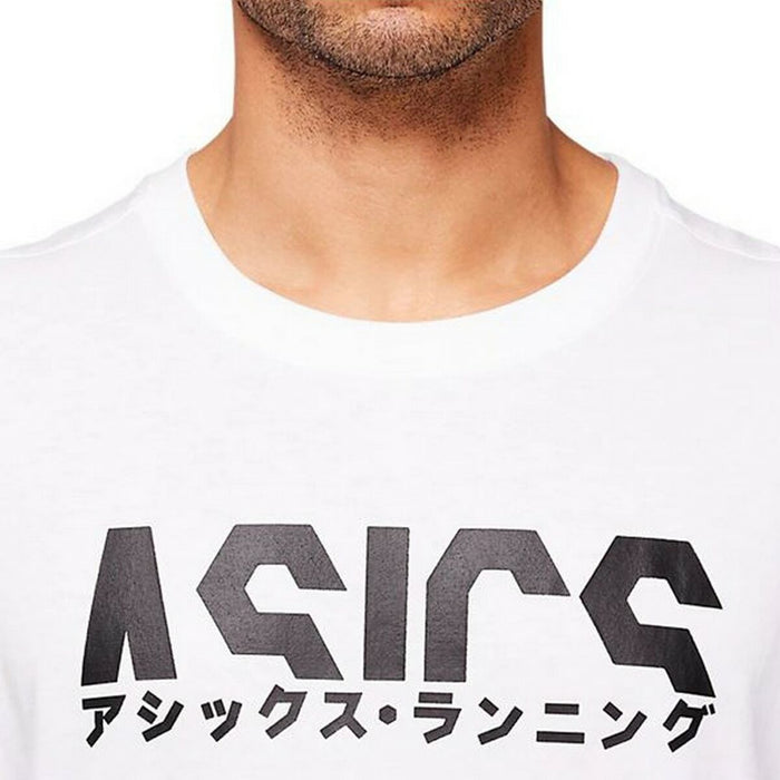 Tricou cu Mânecă Scurtă Bărbați Asics Katakana Alb