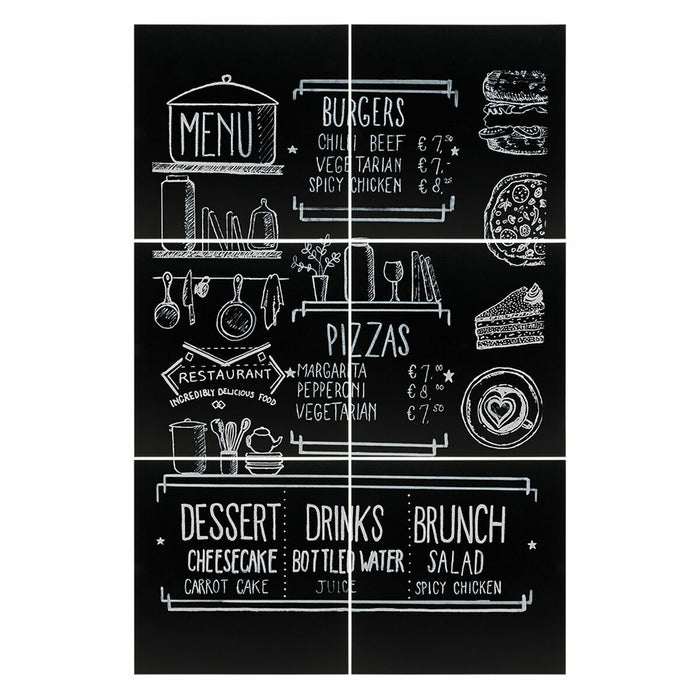 Slate Securit Umerașe adezive Set 40 x 40 cm 6 Unități