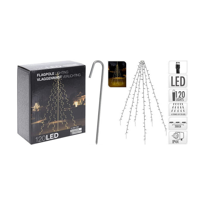 Lumini perdea cu LED Negru Alb cald