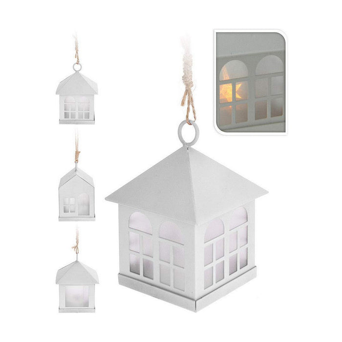Felinar Deco Metal Alb
