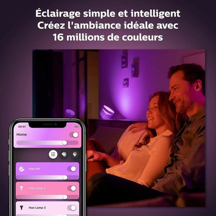 Bec Inteligent Philips Lámpara de mesa Iris 6500 K 1 570 Lm