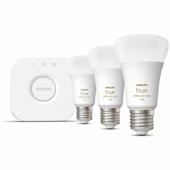 Bec Inteligent Philips Kit de inicio: 3 bombillas inteligentes E27 (1100) 9 W E27 6500 K 806 lm