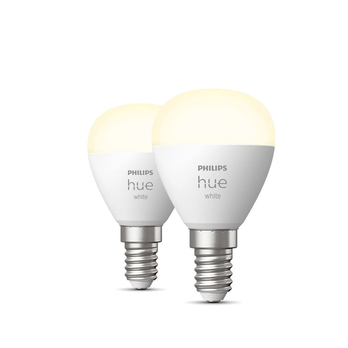 Bec Inteligent Philips Bombilla esférica P45 E14 pack de 2