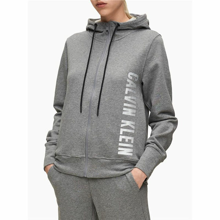Jachetă Sport de Damă Calvin Klein Full Zip Gri închis