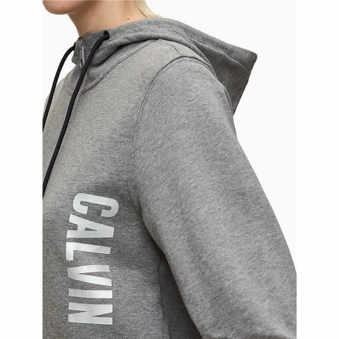 Jachetă Sport de Damă Calvin Klein Full Zip Gri închis