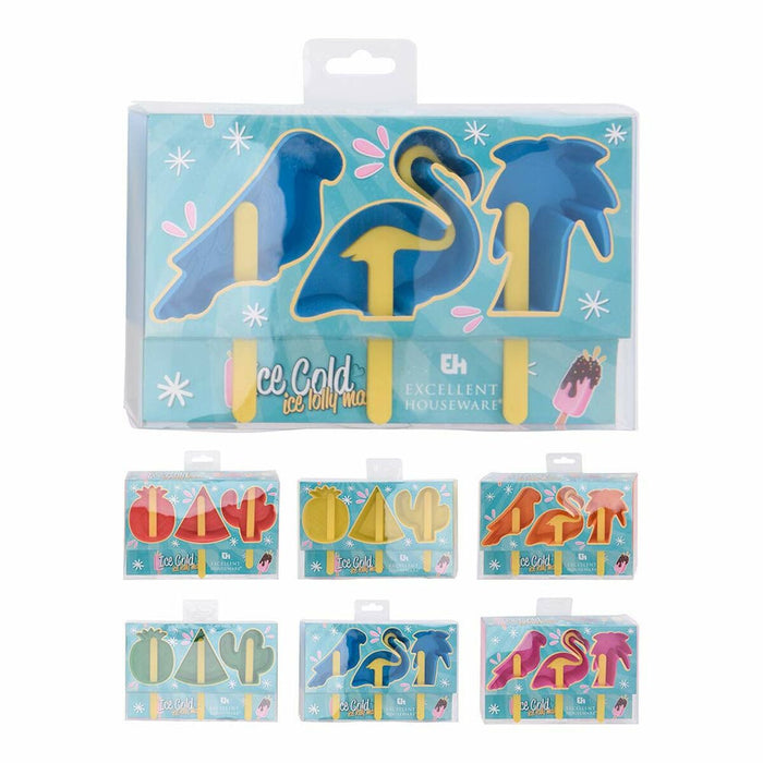 Formă pentru Înghețată Excellent Houseware Infantil 19,5 x 8,5 x 4 cm polipropilenă