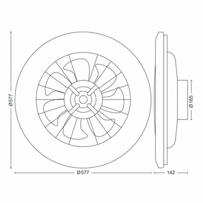 Ventilator de Tavan cu Lumină Philips Alb