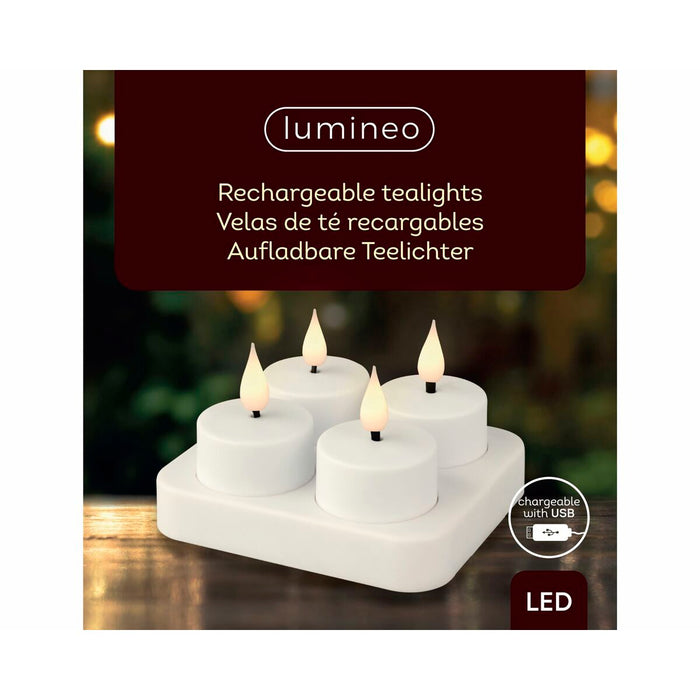 Lumânare LED Lumineo 485346 Reîncărcabil/ă Interior (4 Unități)