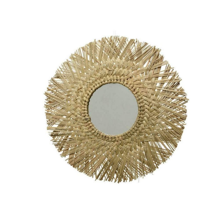 Oglindă de perete Decoris Rotund Natural Stuf (Ø 50 cm)