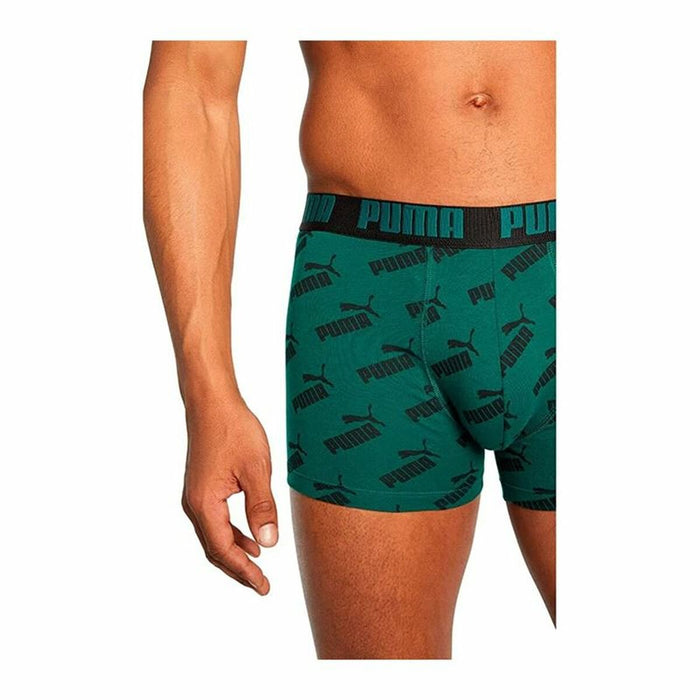 Boxeri pentru bărbați Puma Basic Verde