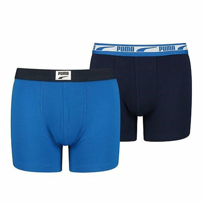 Children's boxer shorts Puma Logo Patch 2 Unități Albastru