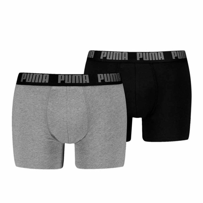 Boxeri pentru bărbați Puma EVERRYDAY BASIC 701226387 2 Unități Negru Gri
