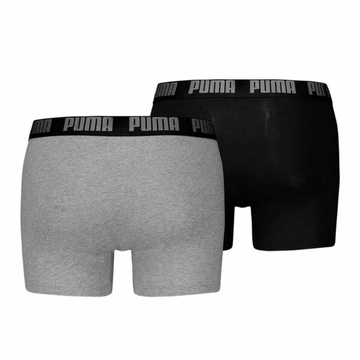 Boxeri pentru bărbați Puma EVERRYDAY BASIC 701226387 2 Unități Negru Gri