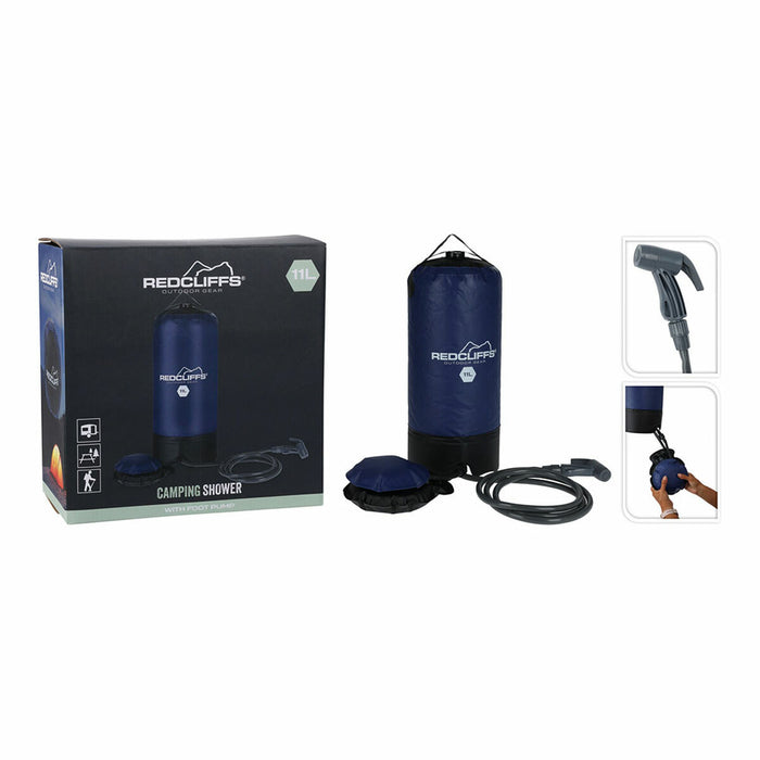 Duș portabil pentru camping Redcliffs Albastru 11 L