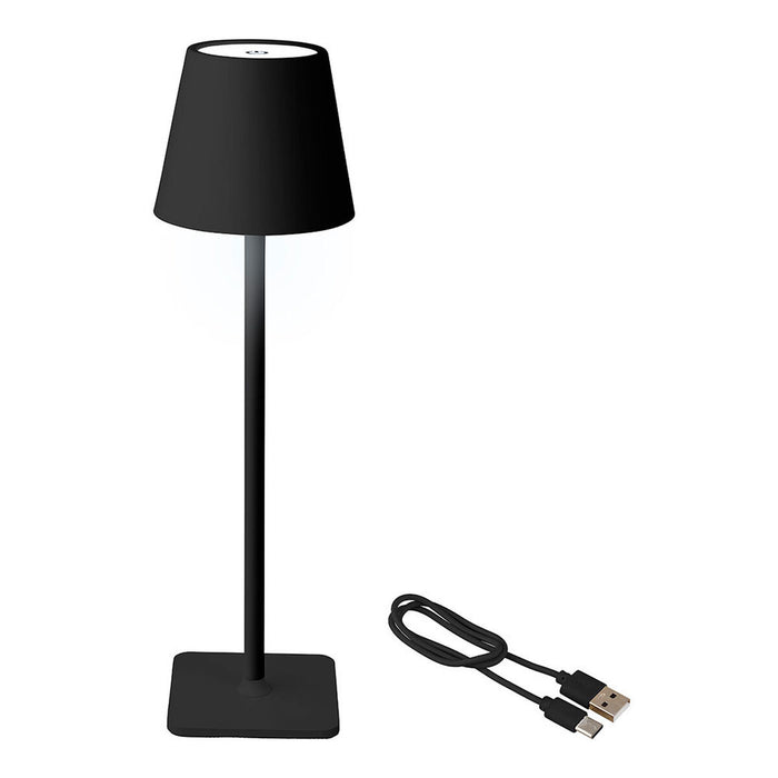 Lampă LED de Masă Lumineo 894376 Negru Metal 17 cm Reîncărcabil/ă