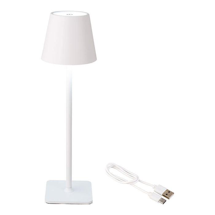 Lampă LED de Masă Lumineo 894378 Alb Metal 37 cm Reîncărcabil/ă