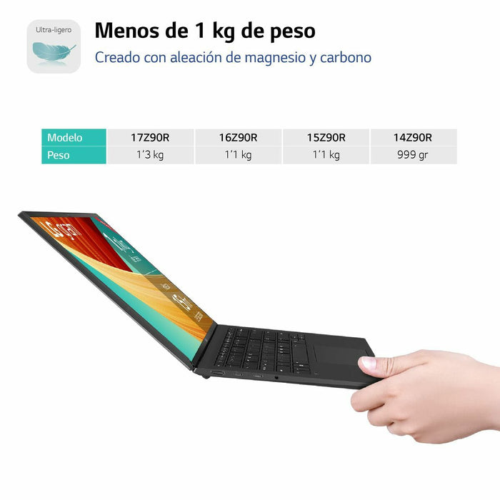Laptop LG 14Z90R 14" Intel Core i7-1360P 32 GB RAM 1 TB SSD Qwerty Spaniolă AZERTY
