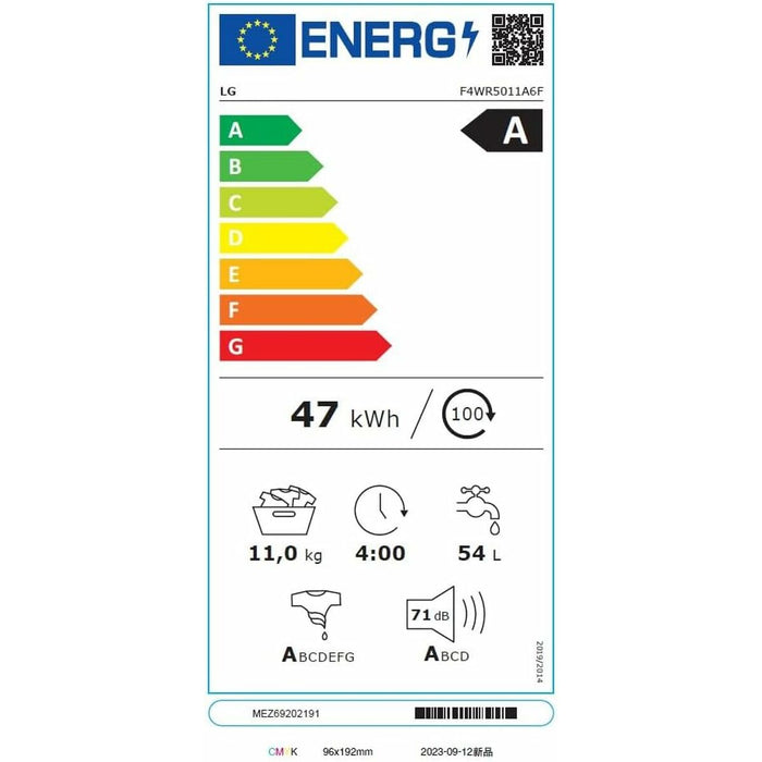 Mașină de spălat LG F4WR5011A6F 60 cm 1400 rpm 11 Kg