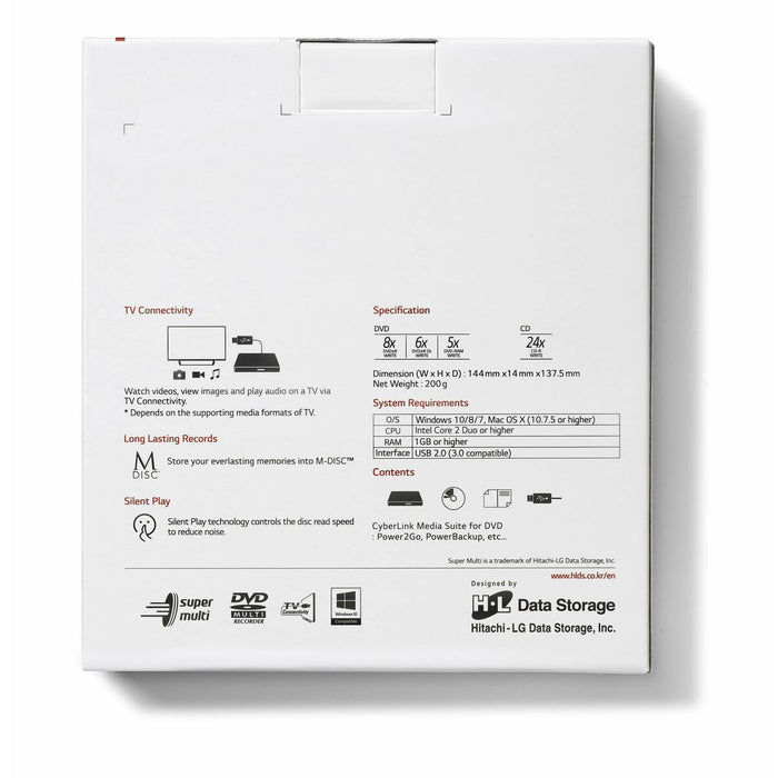 Aparat de Înregistrare DVD-RW Extern Ultra Slim LG Slim Portable DVD-Writer