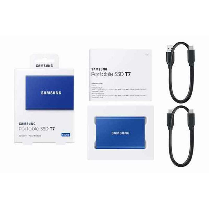 Hard disk Extern Samsung Portable SSD T7 Albastru 500 GB SSD