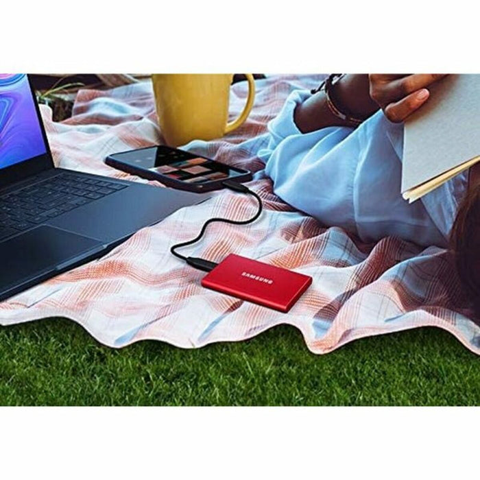 Hard disk Extern Samsung Portable SSD T7 Albastru 500 GB SSD
