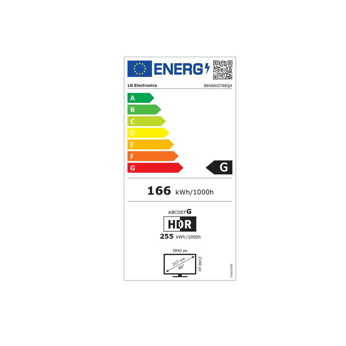 Smart TV LG 86NANO766QA 86" 4K ULTRA HD NANOCELL WIFI LED 4K Ultra HD NanoCell Direct-LED