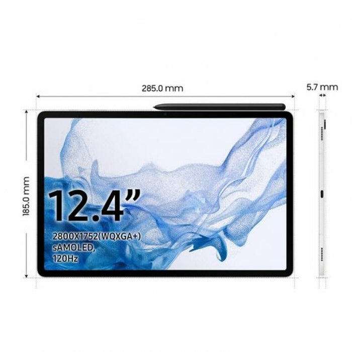 Tabletă Samsung Galaxy Tab S8 Plus 12,4'' 12,4" Qualcomm Snapdragon 8 Gen 1 8 GB RAM 128 GB Negru Argintiu