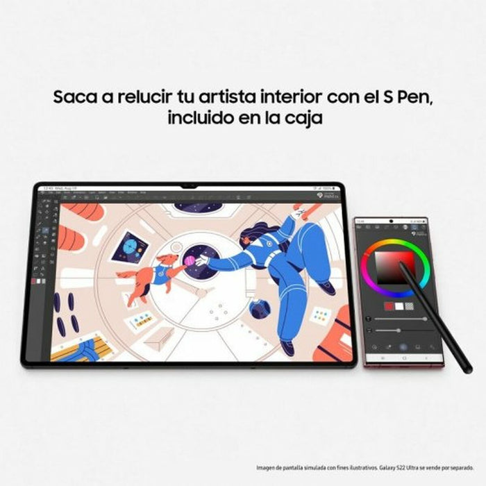 Tabletă Samsung Galaxy Tab S8 Plus 12,4'' 12,4" Qualcomm Snapdragon 8 Gen 1 8 GB RAM 128 GB Negru Argintiu