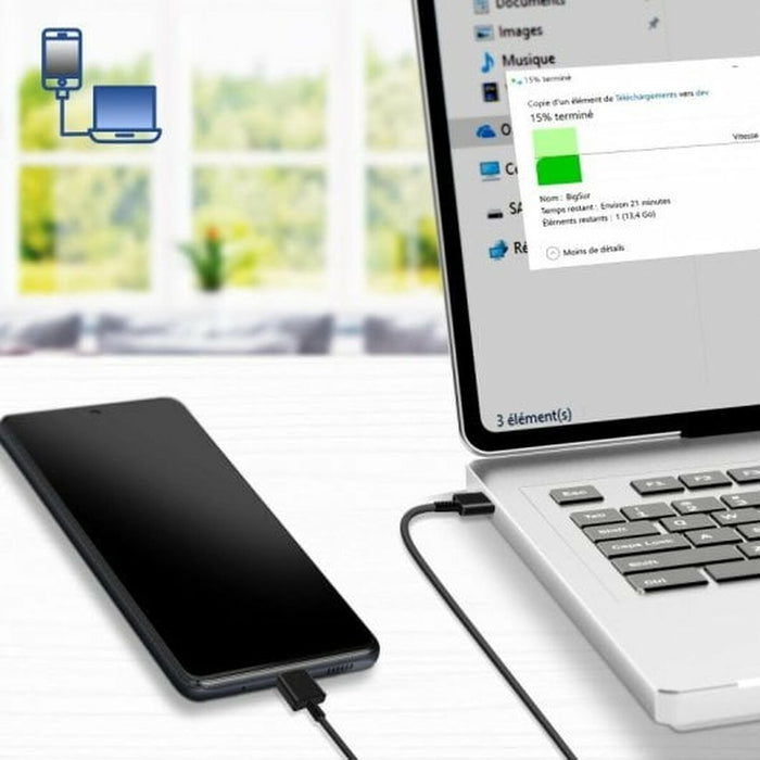 Încărcător de Perete Samsung EP-DX310JBEGEU Negru 1,8 m