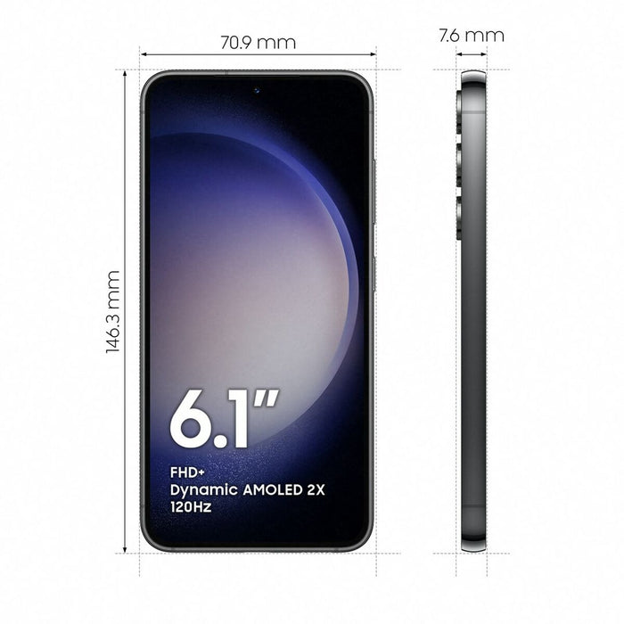 Smartphone Samsung Galaxy S23 6,1" 128 GB 8 GB RAM Octa Core Qualcomm Snapdragon 8 Gen 2 Negru