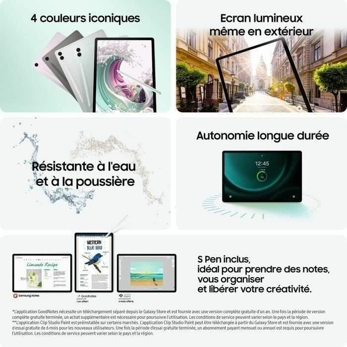 Tabletă Samsung Galaxy Tab S9 FE+ 8 GB RAM 128 GB Verde