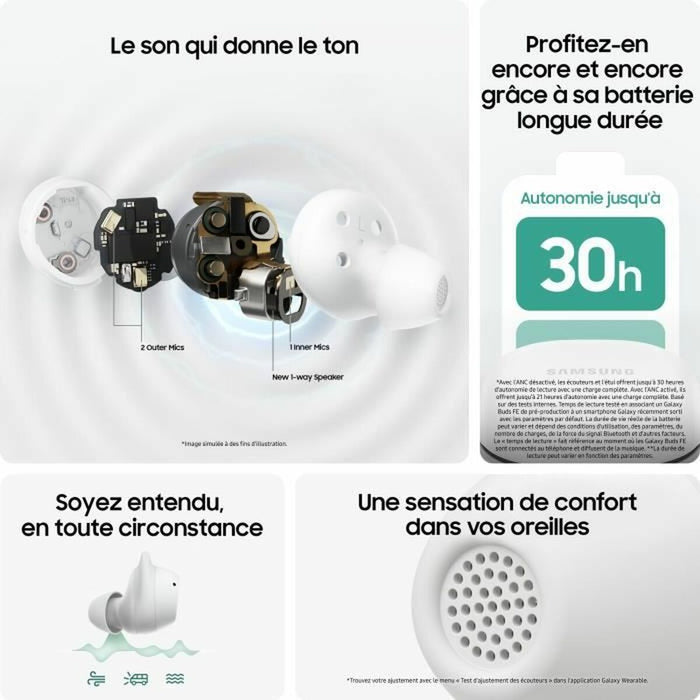 Căști Samsung Galaxy Buds FE Grafit