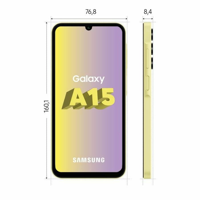 Smartphone Samsung SM-A155FZYDEUB MediaTek Helio G99 4 GB RAM 128 GB Galben
