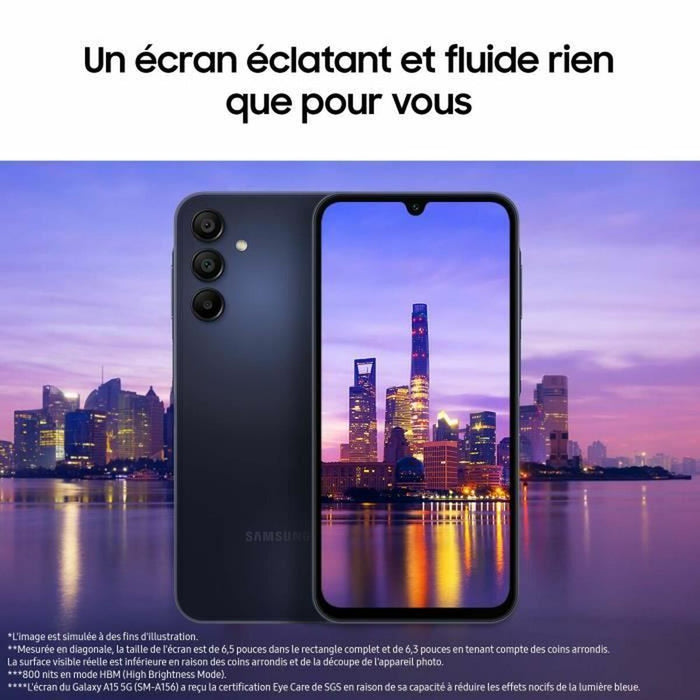 Smartphone Samsung A15 4 GB RAM 128 GB Albastru
