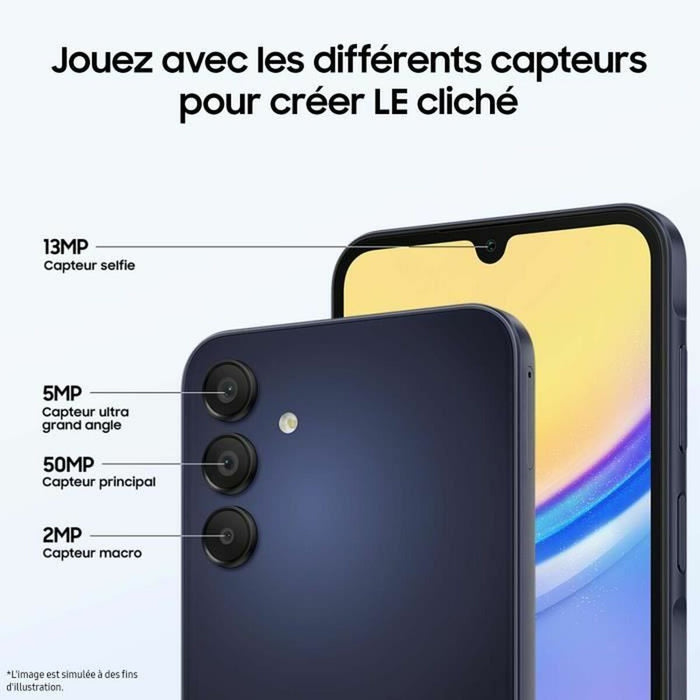 Smartphone Samsung A15 4 GB RAM 128 GB Albastru
