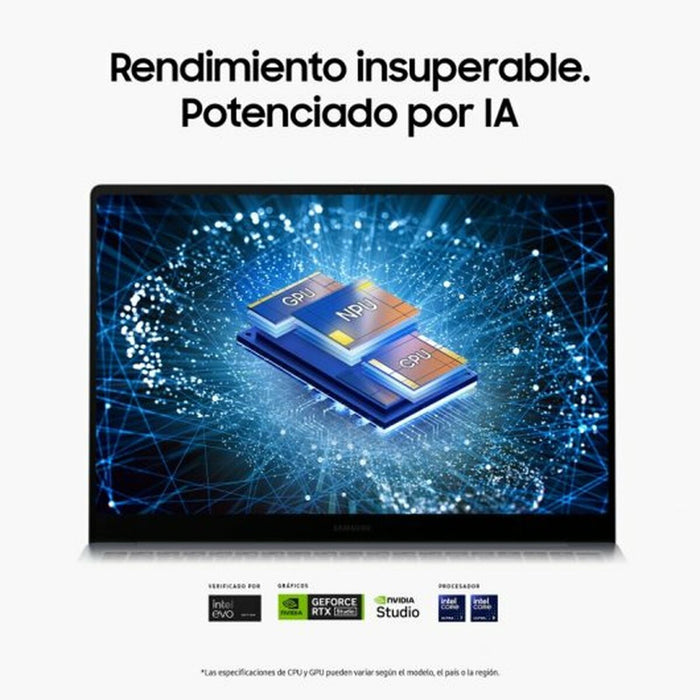 Laptop Samsung Galaxy Book4 Ultra NP960XGL-XG1ES 16" Intel Evo Core Ultra 7 155H 16 GB RAM 1 TB SSD Nvidia Geforce RTX 4050