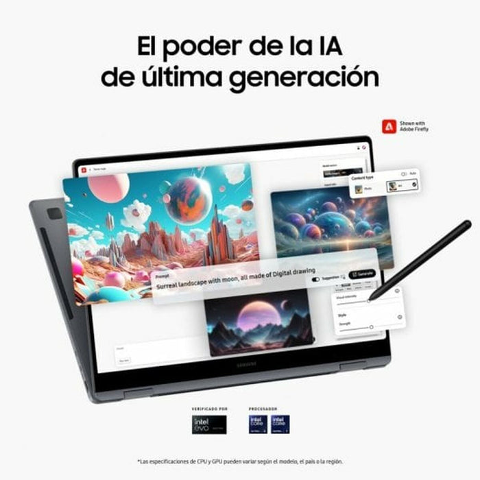 Laptop Samsung  Galaxy Book4 Pro 360 NP960QGK-KG2ES 16" Intel Evo Core Ultra 7 155H 16 GB RAM 1 TB SSD