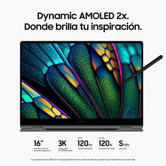 Laptop Samsung  Galaxy Book4 Pro 360 NP960QGK-KG2ES 16" Intel Evo Core Ultra 7 155H 16 GB RAM 1 TB SSD