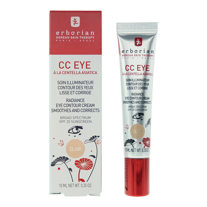 Cremă corectoare pentru conturul ochilor Erborian CC Eye, iluminatoare, nuanța Clair, SPF 20, 10 ml