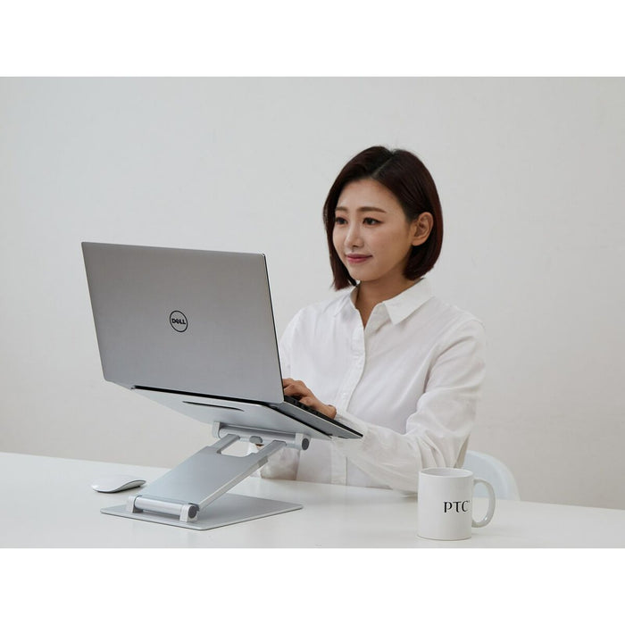 Suport pentru Laptop Pout POUT-02701SG Silicon Aluminiu 26,5 x 40 x 27 cm