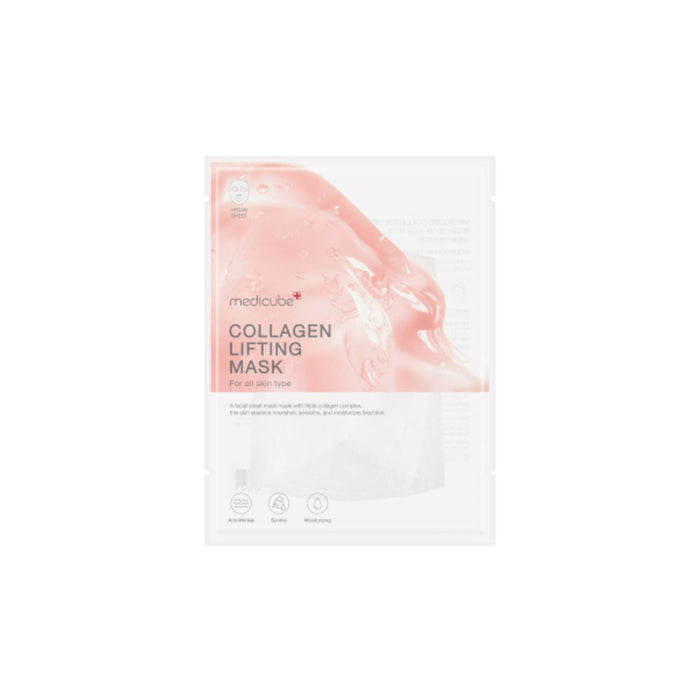 Mască facială Medicube Triple Collagen, cu efect de lifting, pentru toate tipurile de ten, 27 g