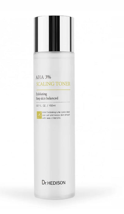 Loțiune tonică Dr. Hedison AHA 3%, exfoliantă, pentru față, 150 ml