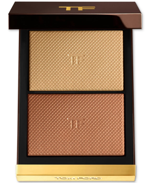 Fard de obraz și iluminator compact Tom Ford Shade And Illuminate Tanlight Duo Highlighter, 2 nuanțe, 12 g