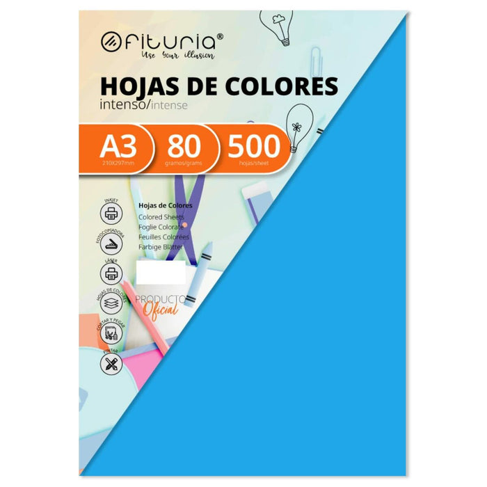 Hârtie pentru printat Fabrisa A3 500 Frunze Turquoise