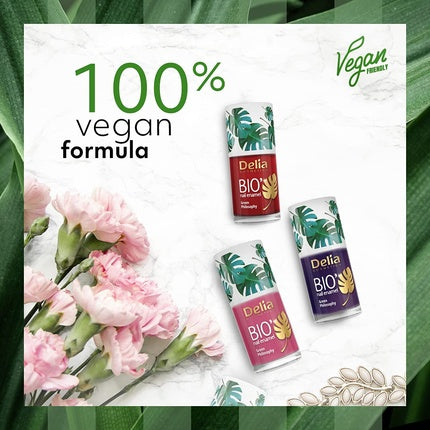 Ojă Delia Cosmetics BIO Verde, 11ml - Vegan-Friendly, Finisaj Strălucitor
