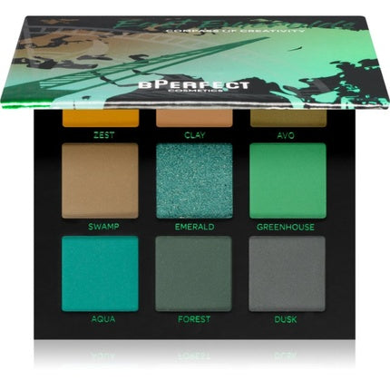 Paletă Ochi Bperfect Compass Of Creativity East Emeralds 110 G, culori verzi